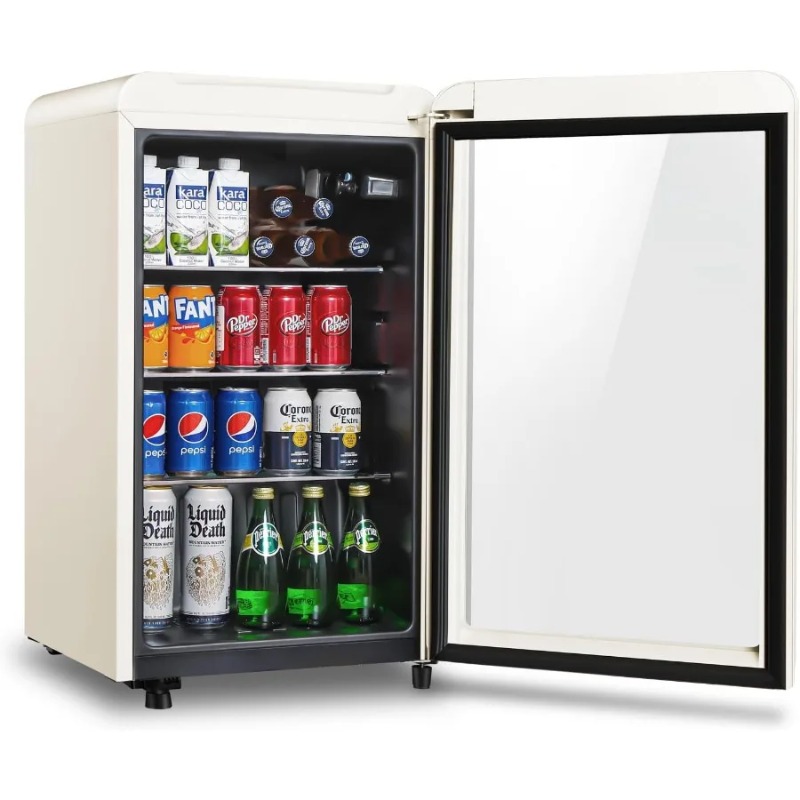 Wine Beer Mini Fridge - Retro Lodówka do Napojów 3.2 Cu.ft
