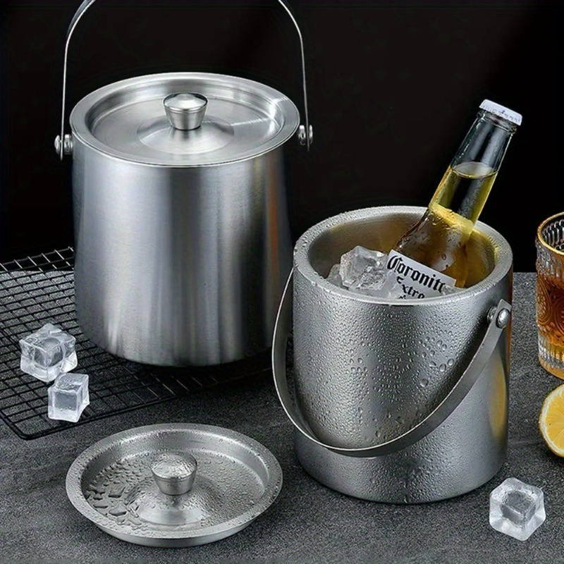 Wine Beer Cooler - Izolowane wiadro na lód ze stali