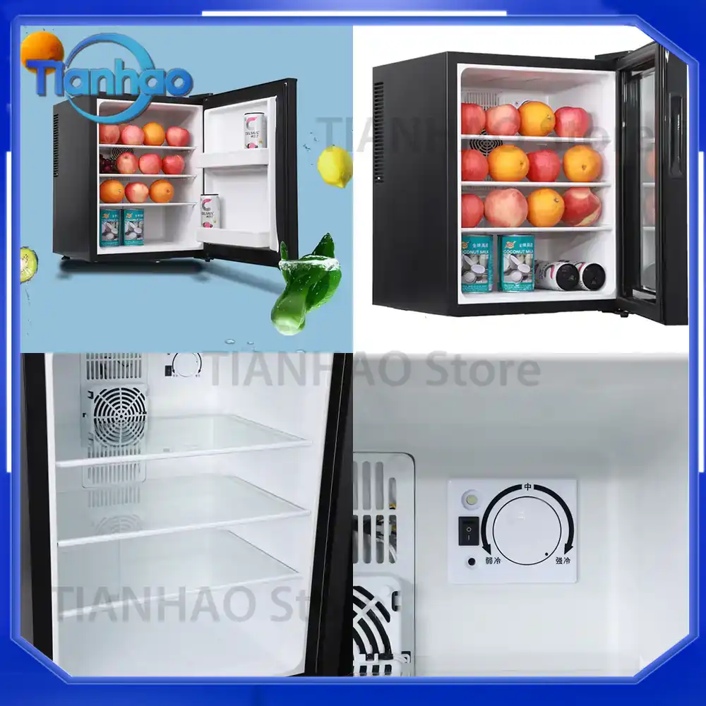 Wine Beer Mini Fridge - Mini Lodówka Chłodziarka 40L Szklana Drzwiczka