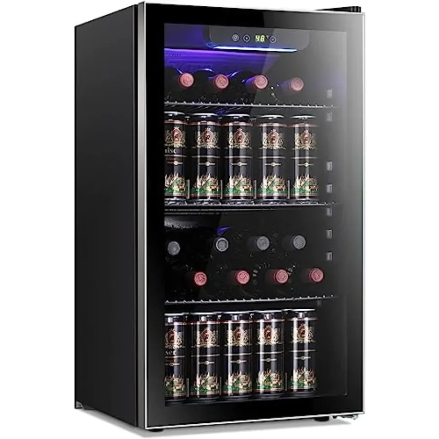 Wine Beer Mini Fridge - Chłodziarka do wina/napojów na 26 butelek,