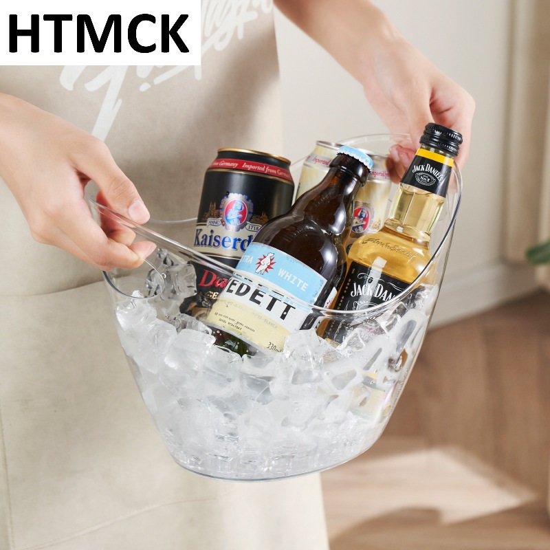Wine Beer Cooler - 4L Przezroczysty pojemnik na lód z
