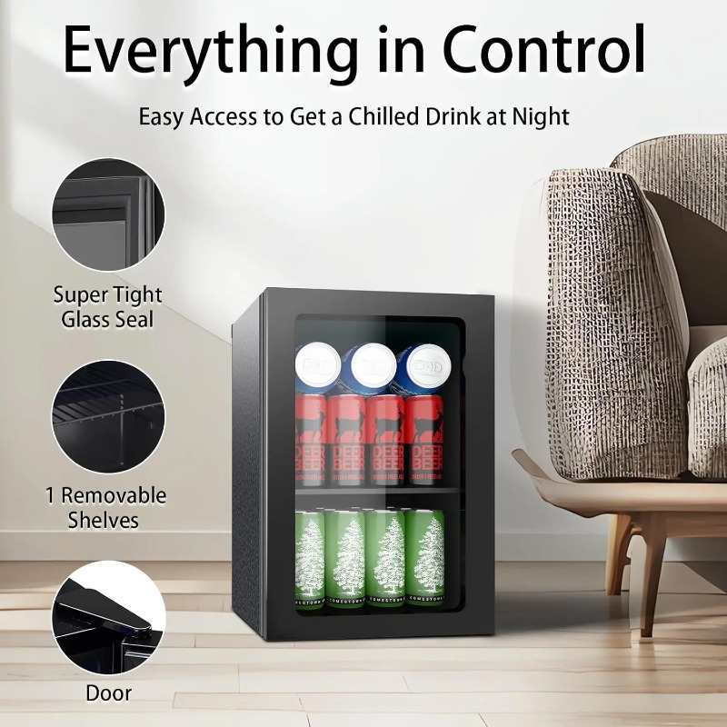 Minilodówka na 24 puszki z szk – Wine Beer Mini Fridge recenzja i cena