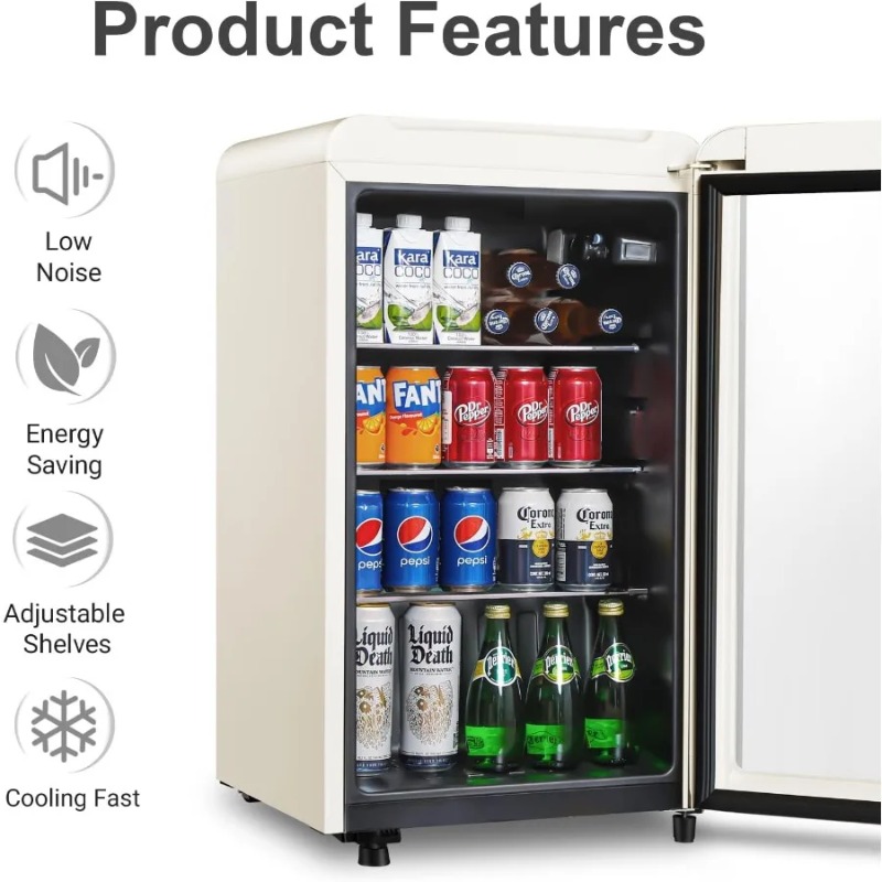 Retro Lodówka do Napojów 3.2 C – Wine Beer Mini Fridge recenzja i cena