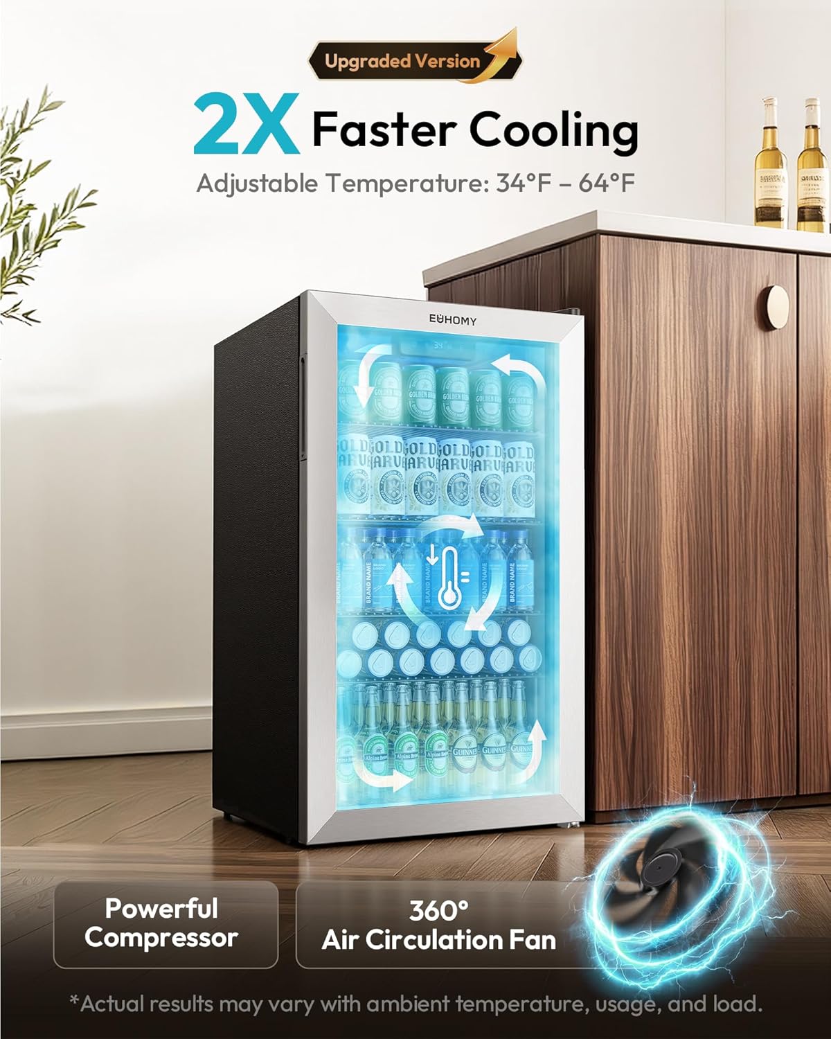 Mini Lodówka na 130 Puszek, Ch – Wine Beer Mini Fridge recenzja i cena