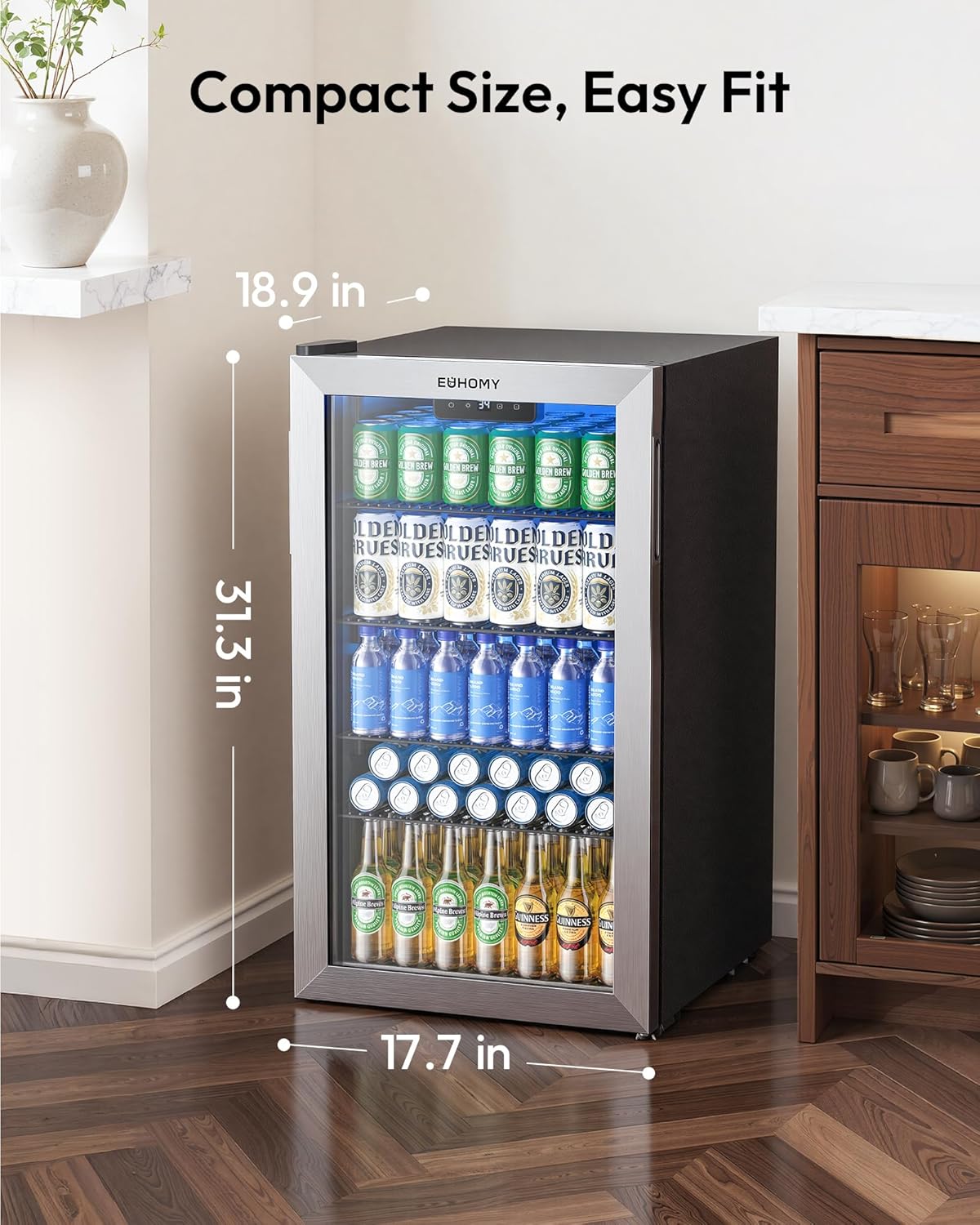 Mini Lodówka na 130 Puszek, Ch – Wine Beer Mini Fridge recenzja i cena