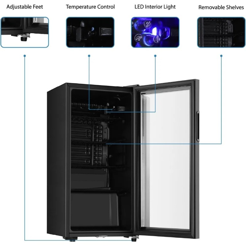 Lodówka do napojów, mini lodów – Wine Beer Mini Fridge recenzja i cena